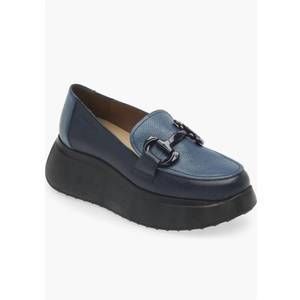 NEW WONDERS women's montreal platform loafer in noche/jeans